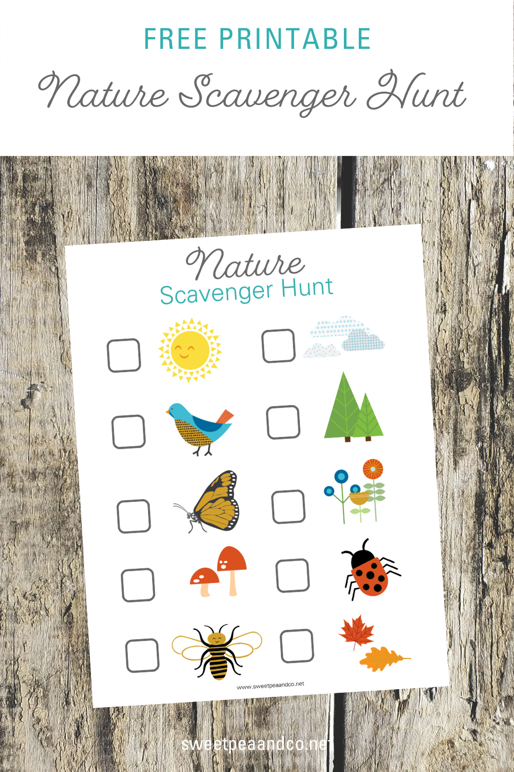 Get outdoors with a nature scavenger hunt