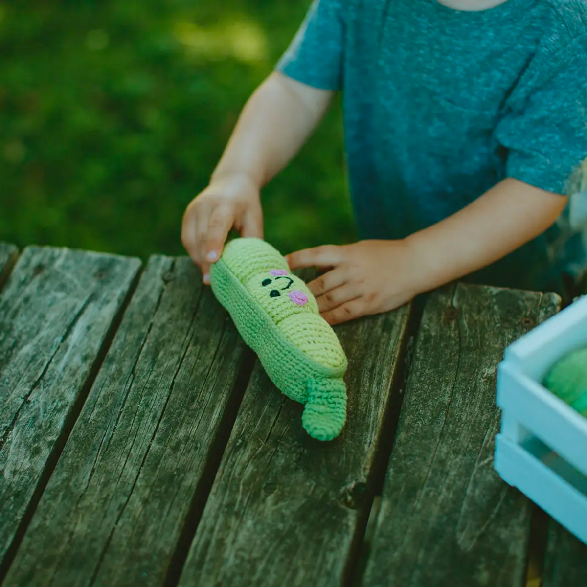 Friendly Stuffed Peapod Rattle