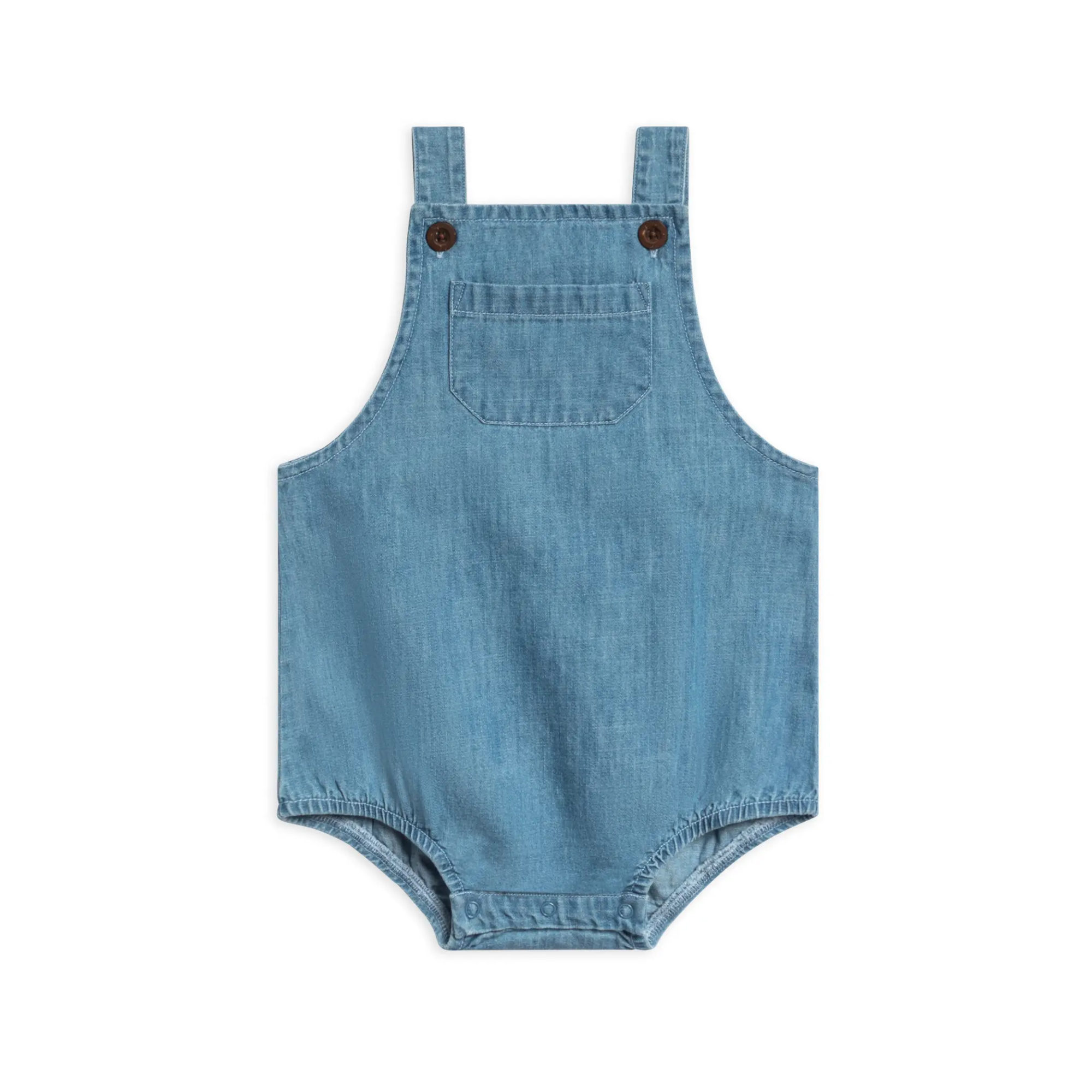 Organic Baby Chambray Bubble Overall