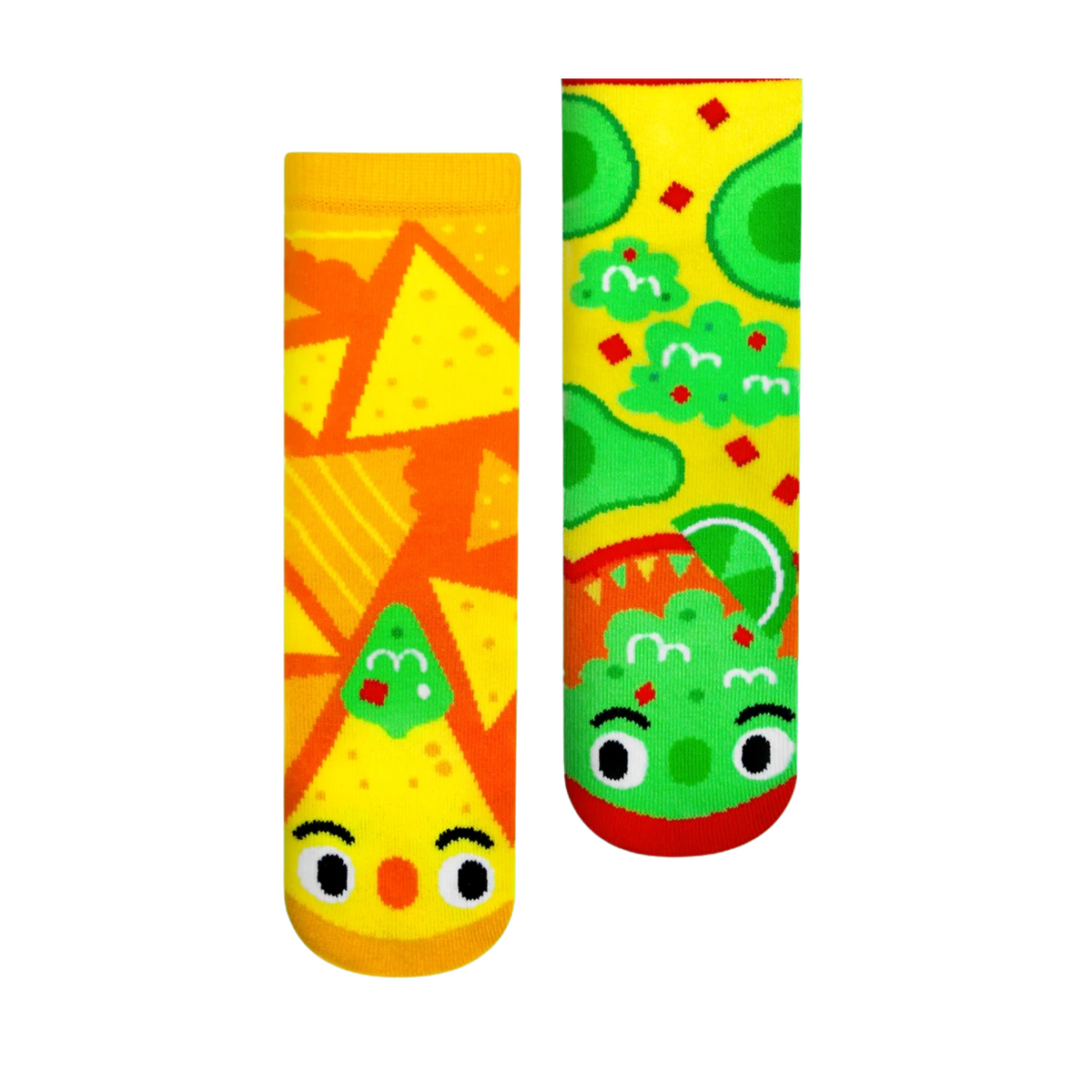 Chips &amp; Guac Mismatched Non-Slip Kids Socks