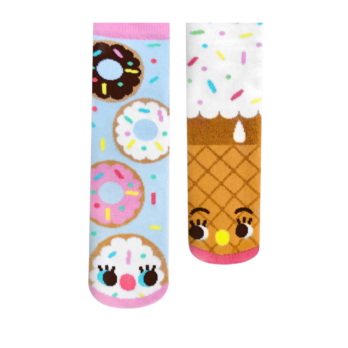 Donut &amp; Ice Cream Mismatched Non-Slip Kids Socks