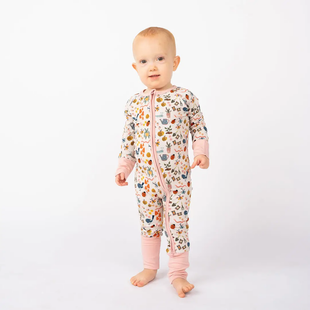 Garden Friends Bamboo Convertible Baby Pajamas