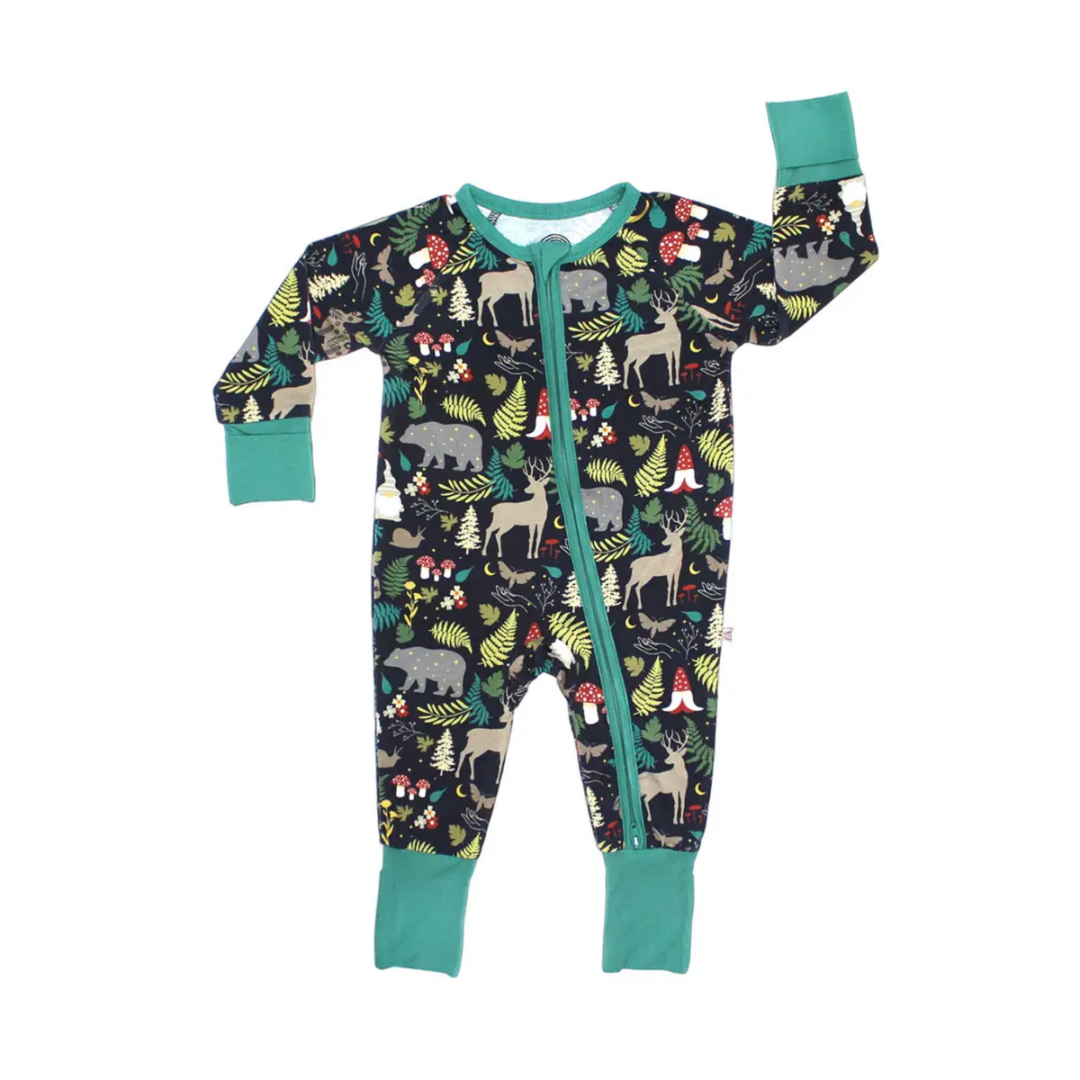 Night Forest Bamboo Convertible Baby Pajamas