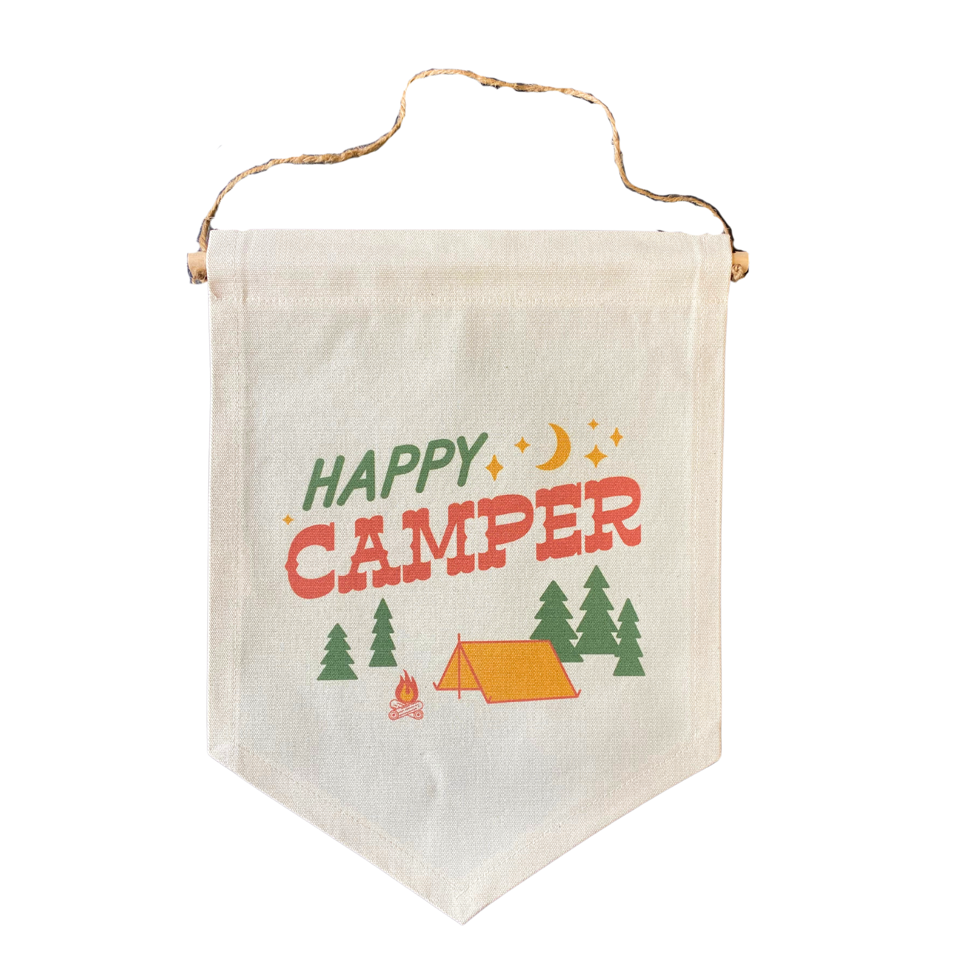 Happy Camper Canvas Banner