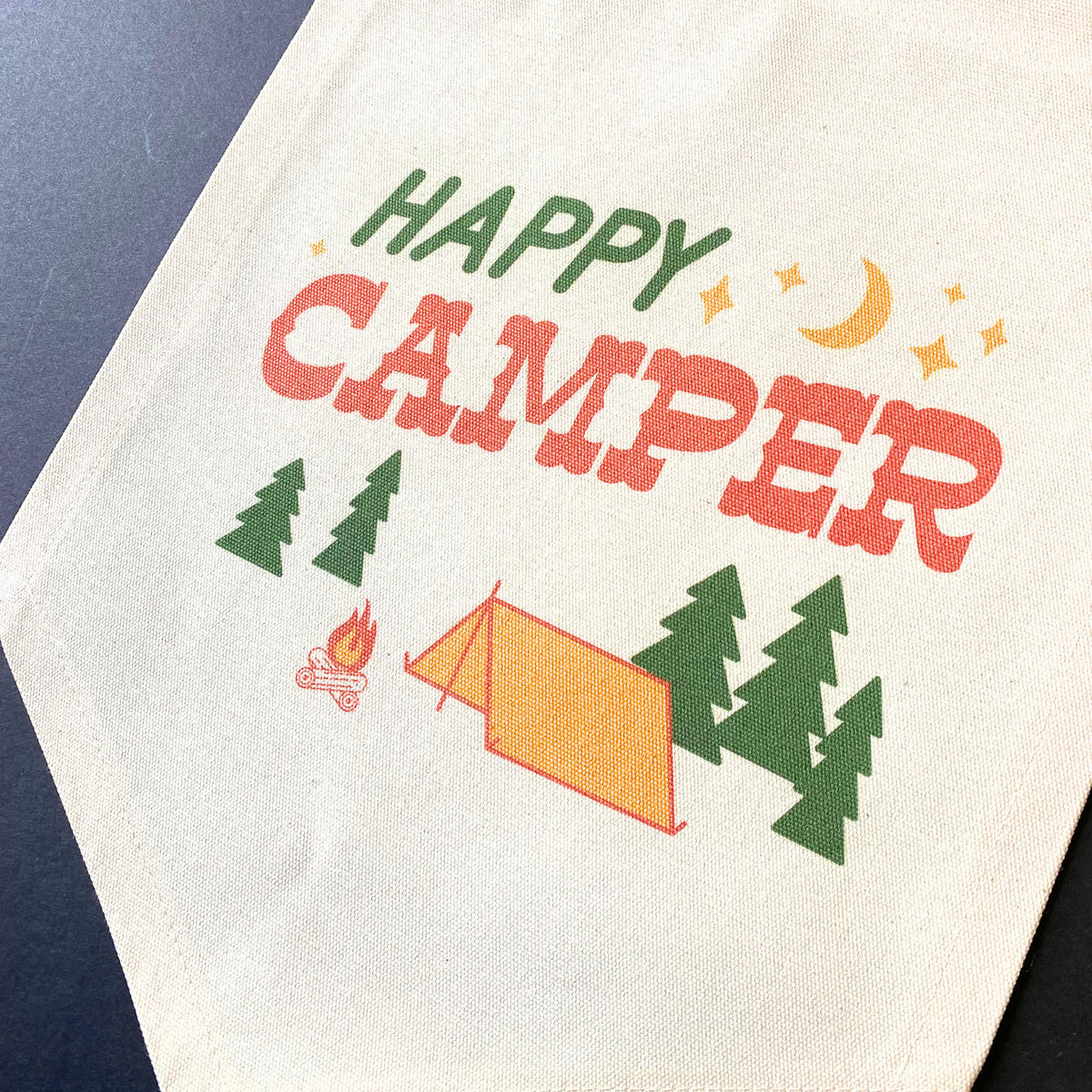Happy Camper Canvas Banner