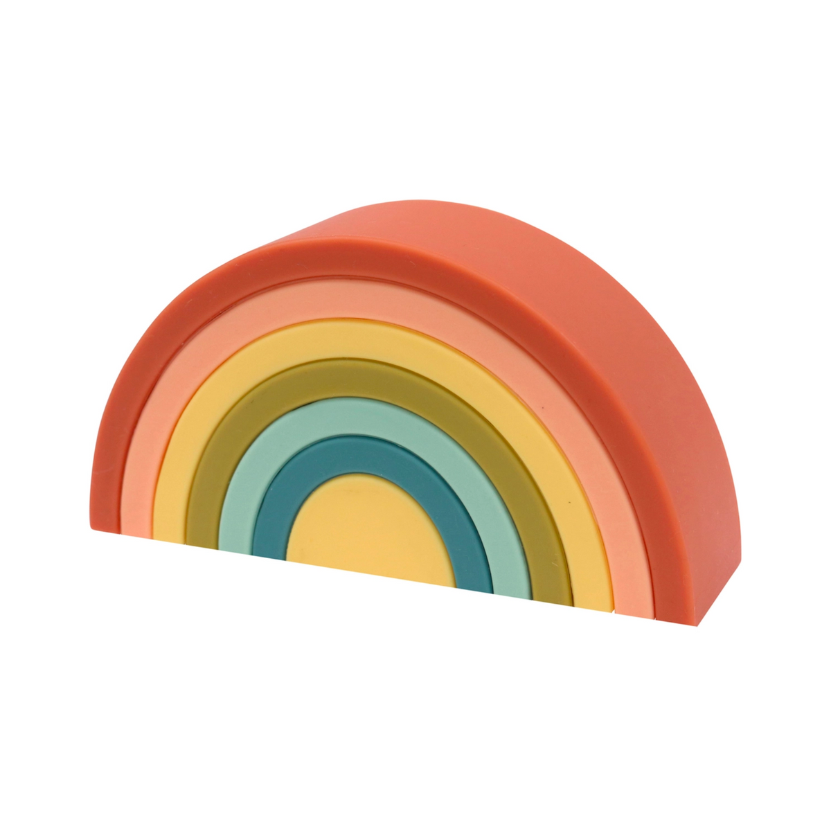 Silicone Rainbow Stacker in Cherry