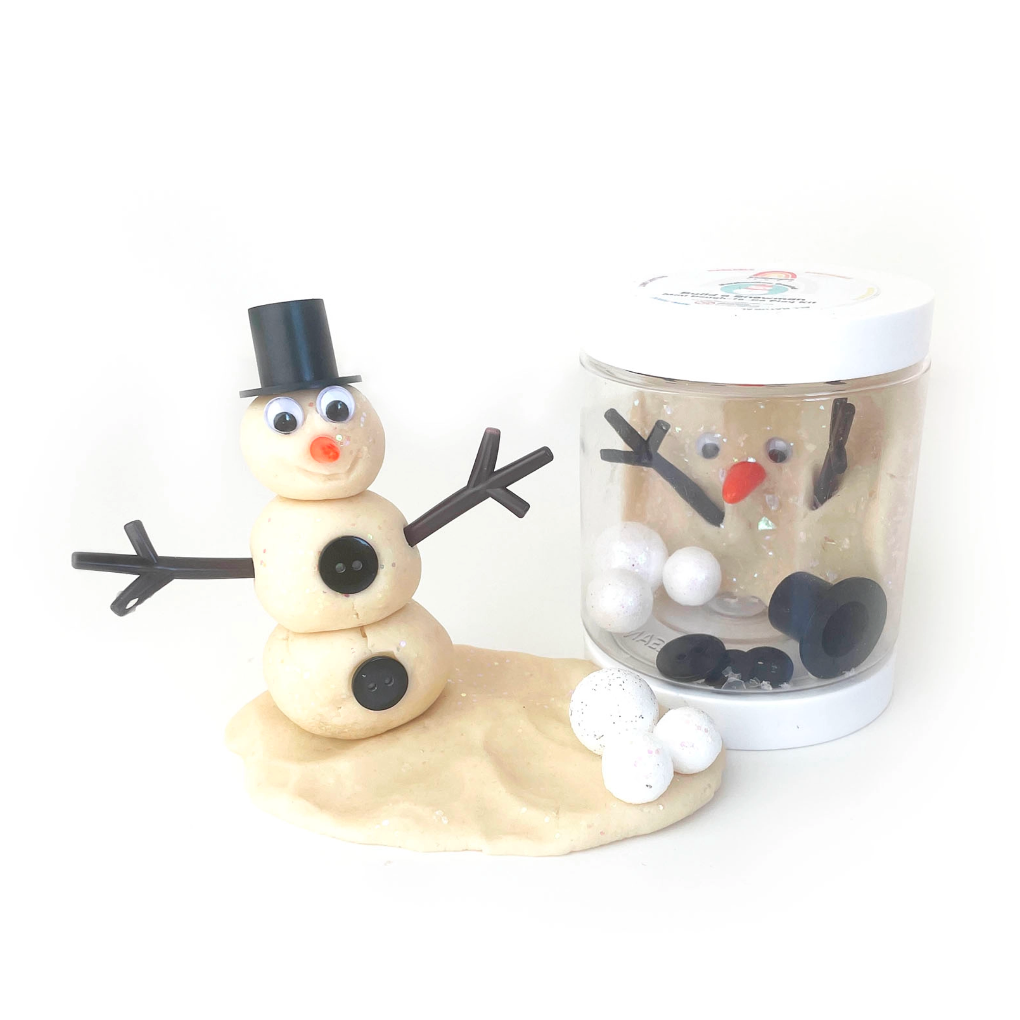 Snowman Mini Dough To Go - Sweetpea and Co.