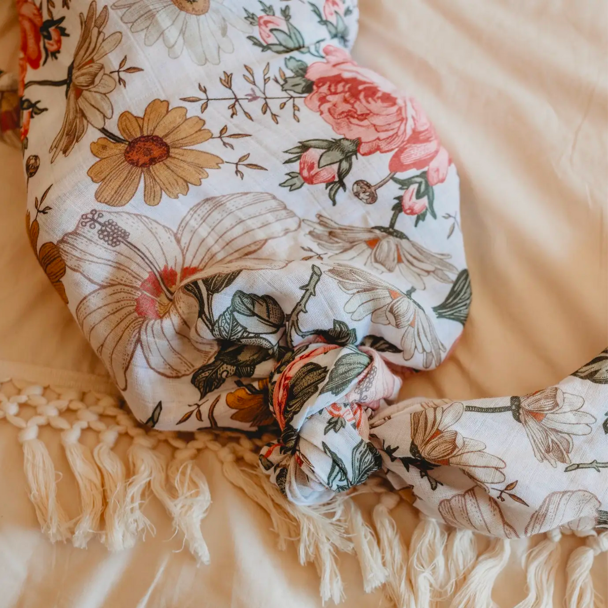 Muslin Swaddle Baby Blanket - Garden Floral