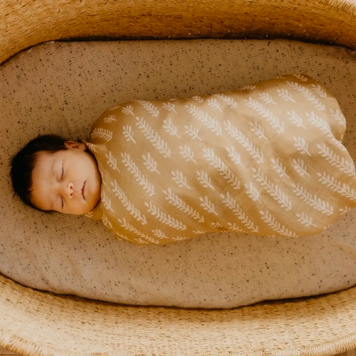 Muslin Swaddle Baby Blanket - Wheat