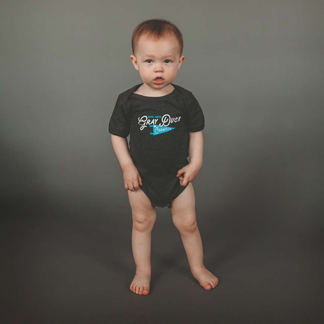 Gray Duck baby bodysuit - Sweetpea and Co.