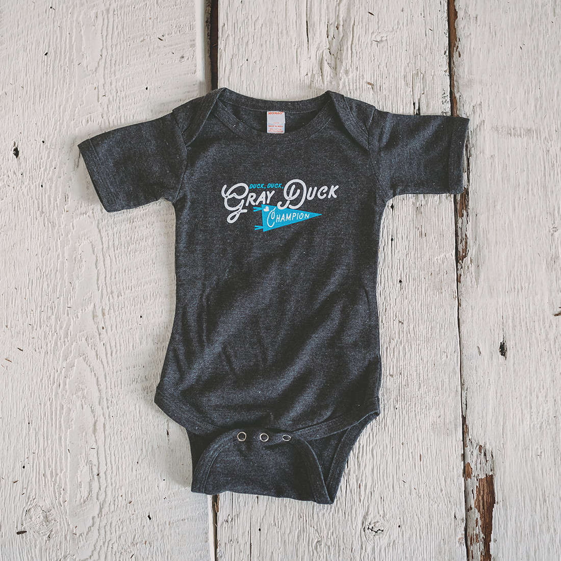 Gray Duck baby bodysuit - Sweetpea and Co.