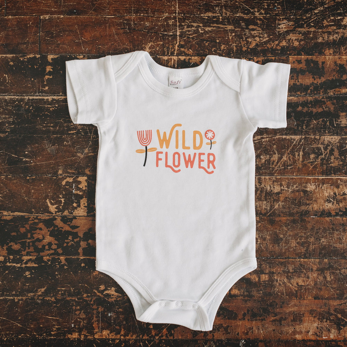 PRE-ORDER - Wild Flower baby bodysuit / onesie - Sweetpea and Co.