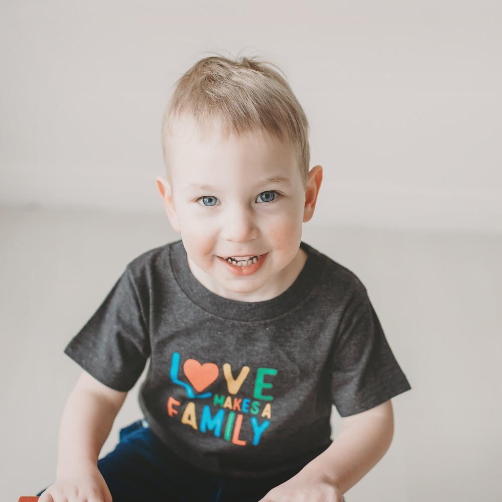 Love Makes a Family Kid&#39;s T-shirt - Sweetpea and Co.