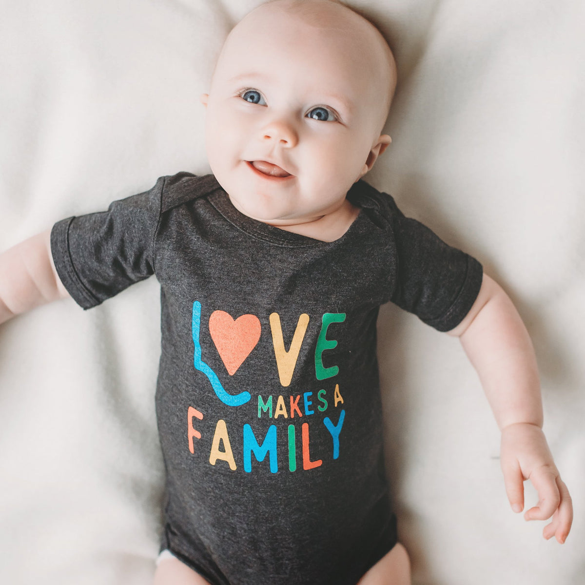 Love Makes a Family Kid&#39;s T-shirt - Sweetpea and Co.