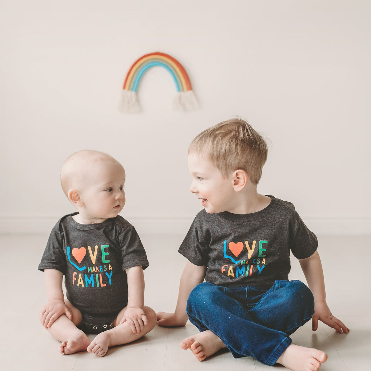 Love Makes a Family Kid&#39;s T-shirt - Sweetpea and Co.