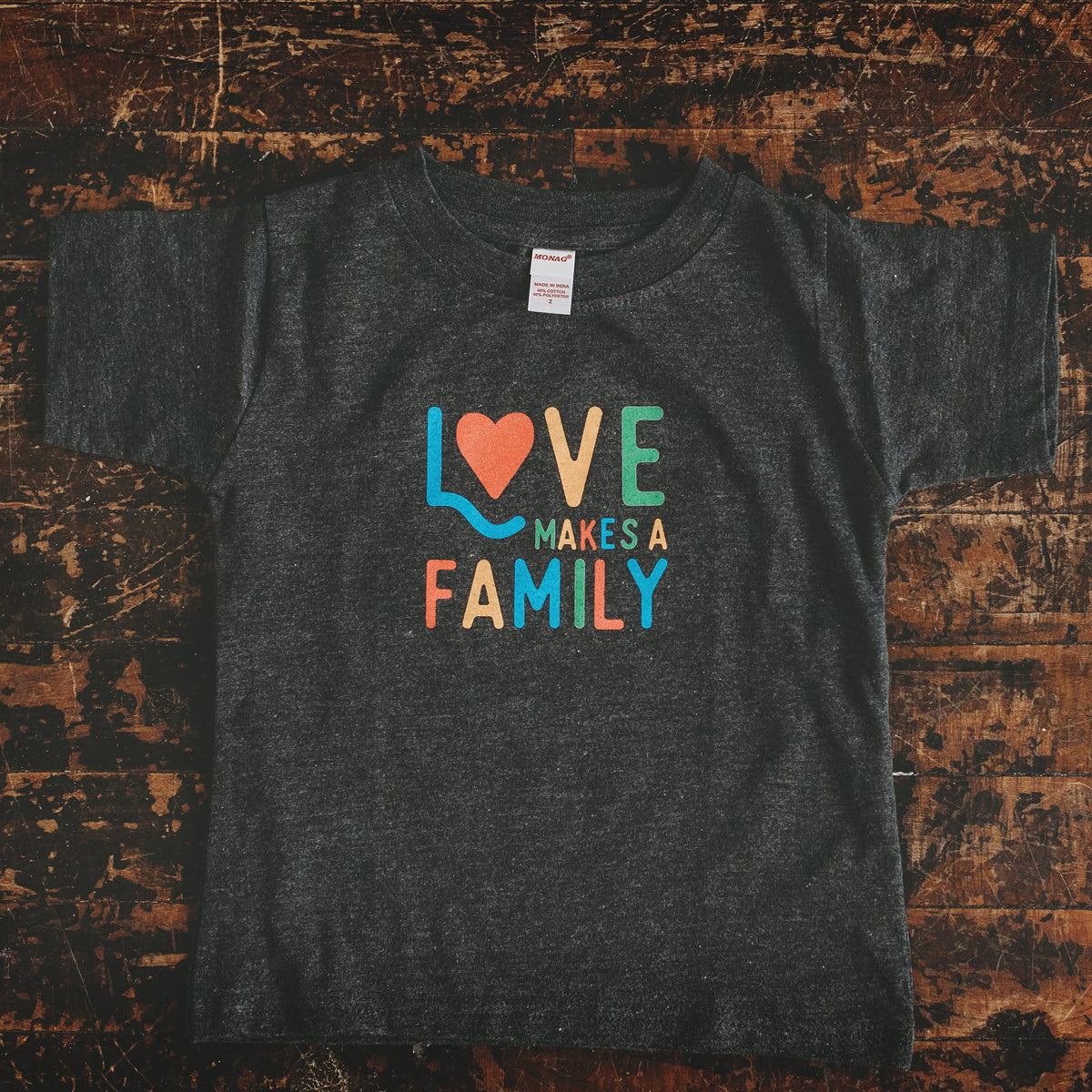 Love Makes a Family Kid&#39;s T-shirt - Sweetpea and Co.