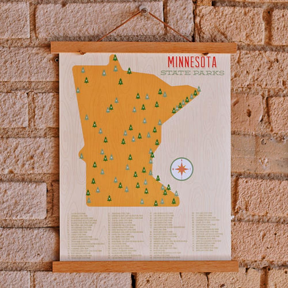 Minnesota State Parks Map Art Print - Sweetpea and Co.