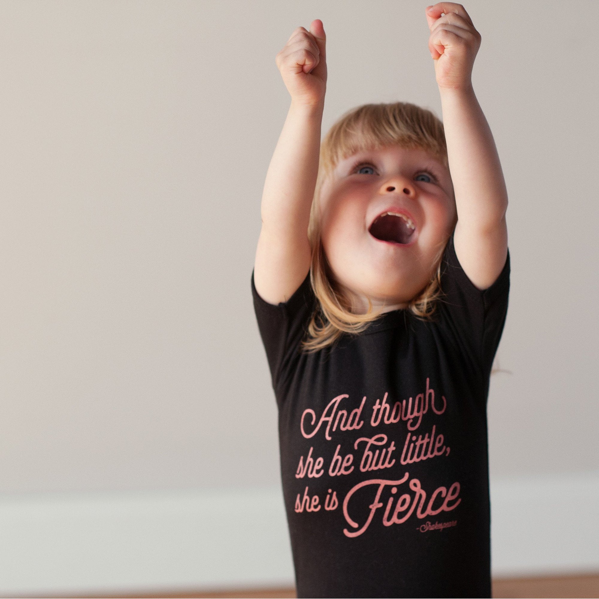 She is Fierce in Black Baby Bodysuit - Sweetpea and Co.