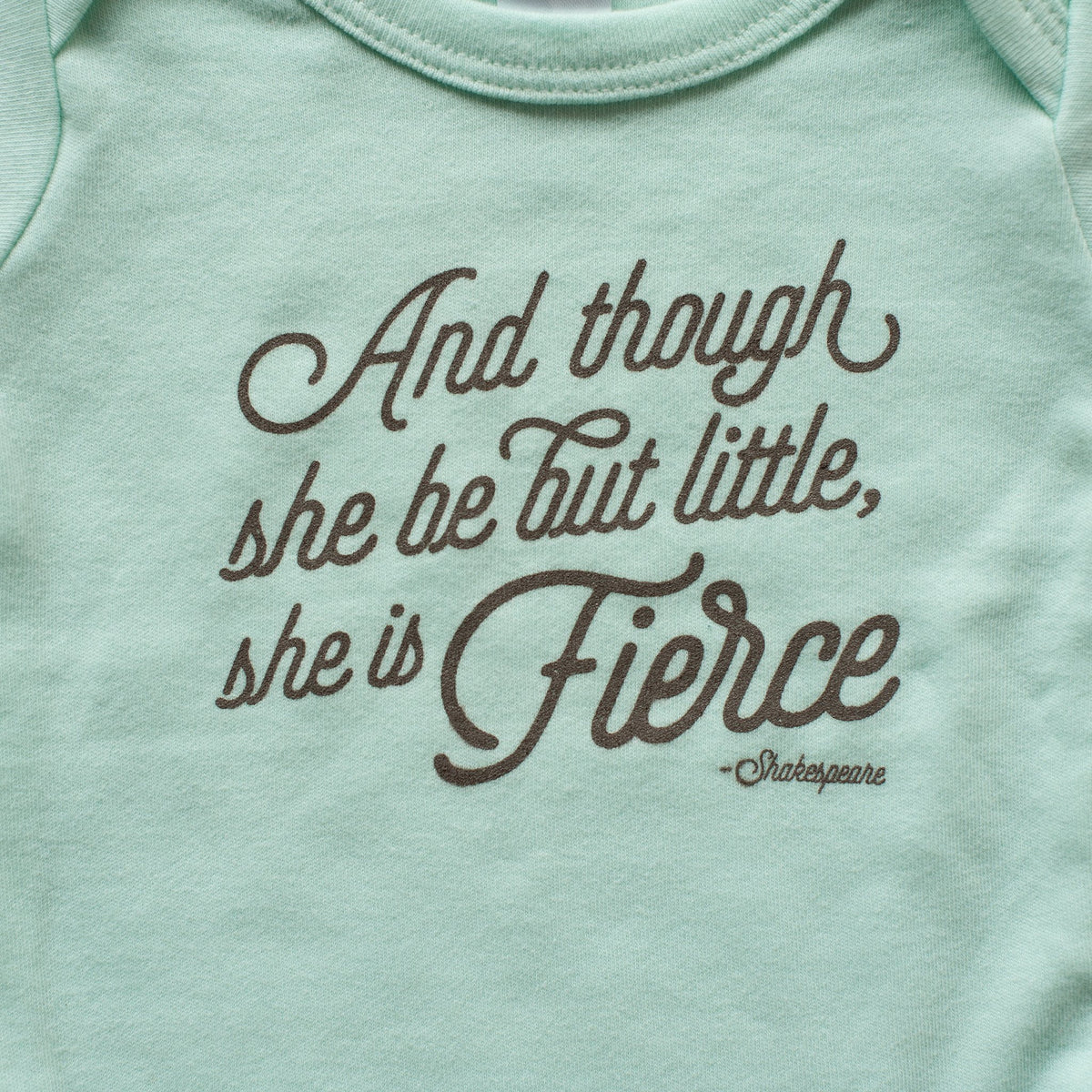 She is Fierce in Mint Baby Bodysuit - Sweetpea and Co.