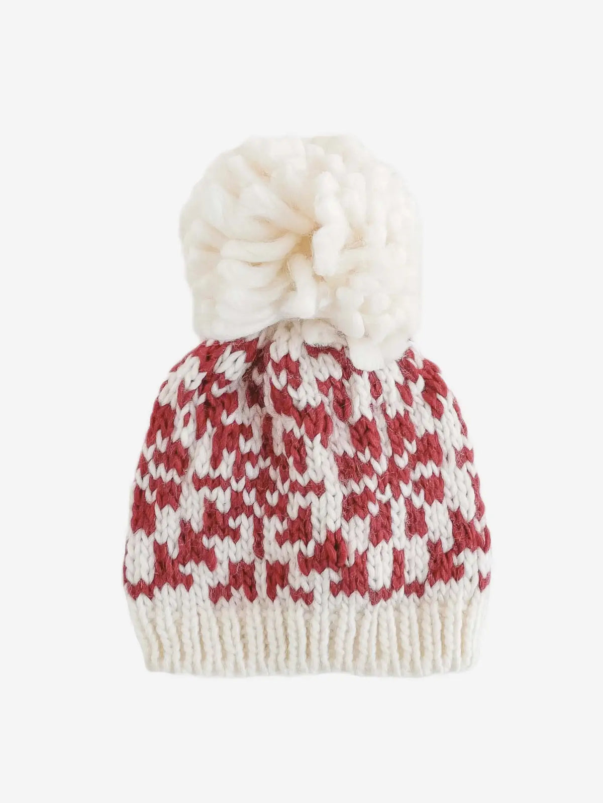 Snowfall in Red Child&#39;s Winter Hat