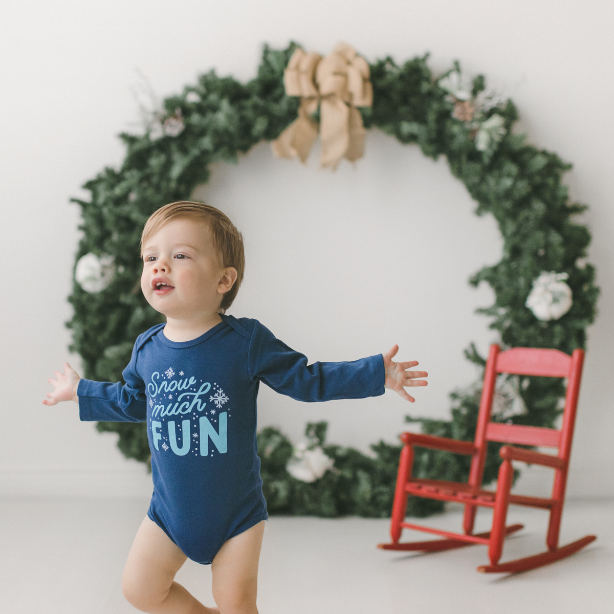 Snow Much Fun Christmas Baby Bodysuit