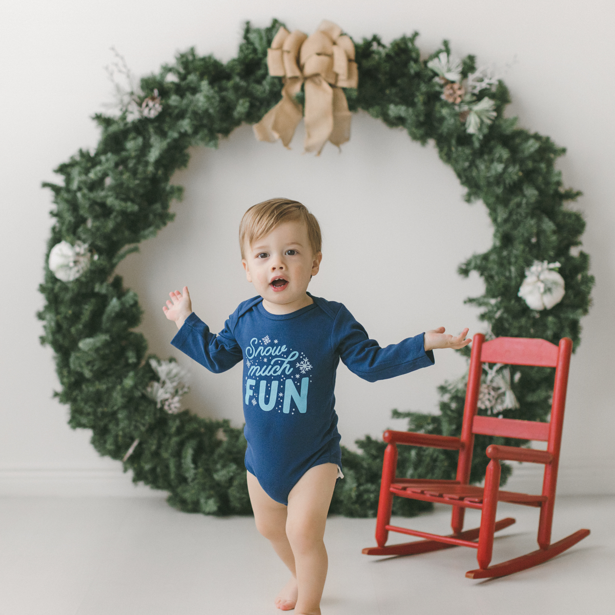 Snow Much Fun Christmas Baby Bodysuit