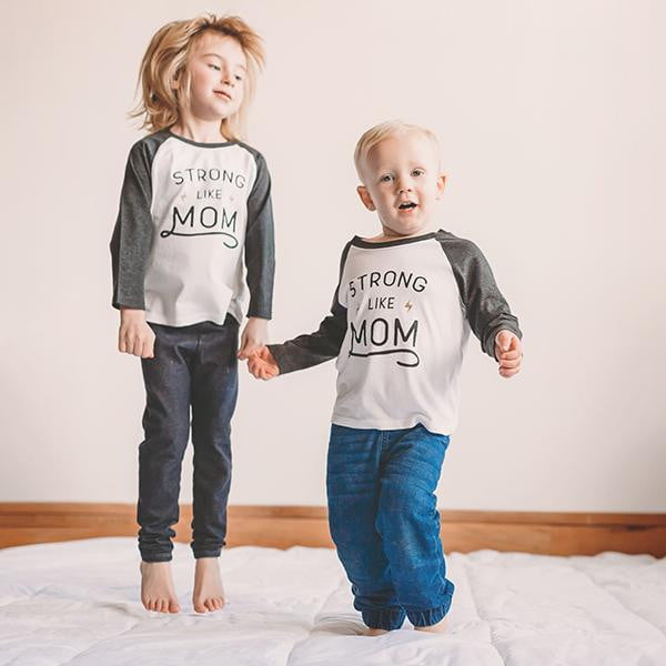 Strong Like Mom Raglan Tee - Sweetpea and Co.