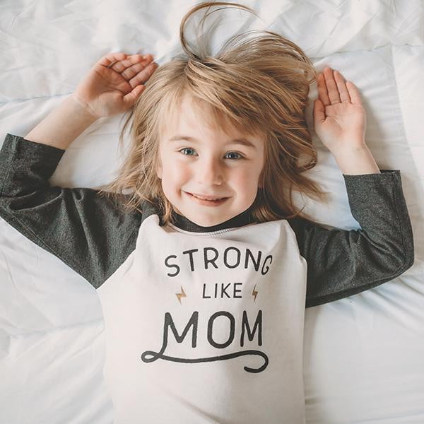Strong Like Mom Raglan Tee - Sweetpea and Co.