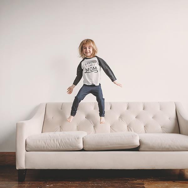 Strong Like Mom Raglan Tee - Sweetpea and Co.