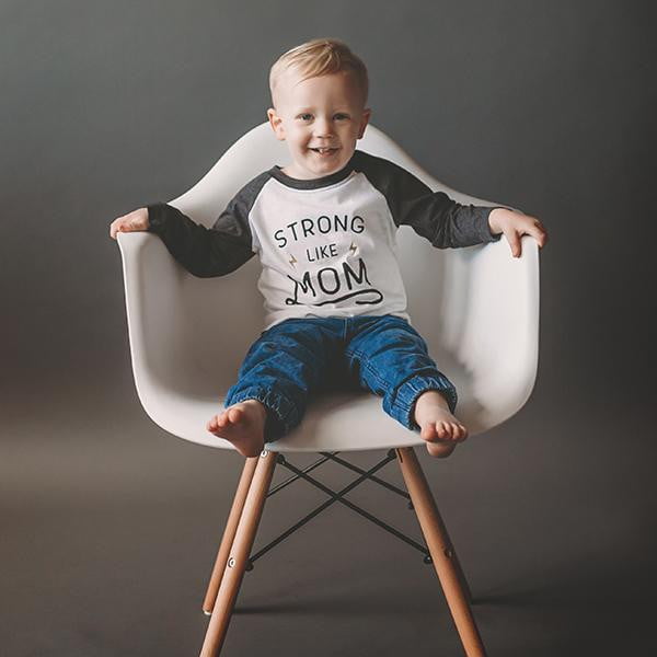 Strong Like Mom Raglan Tee - Sweetpea and Co.