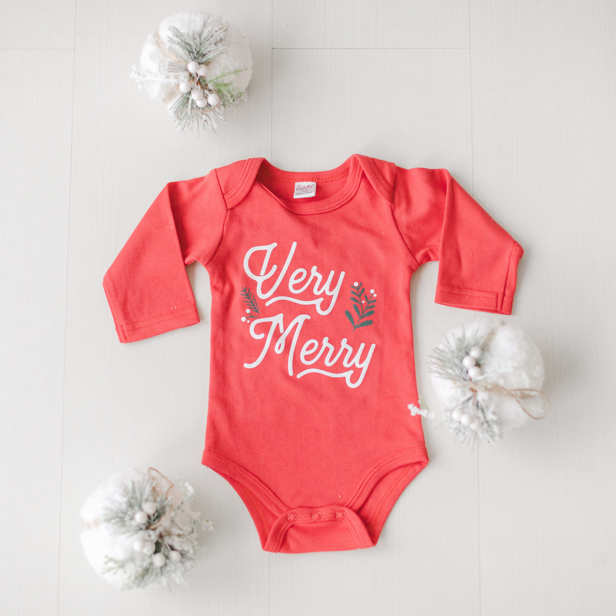 Very Merry Christmas Baby Bodysuit