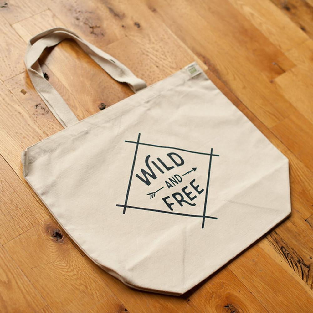 Wild and Free recycled cotton tote bag - Sweetpea and Co.