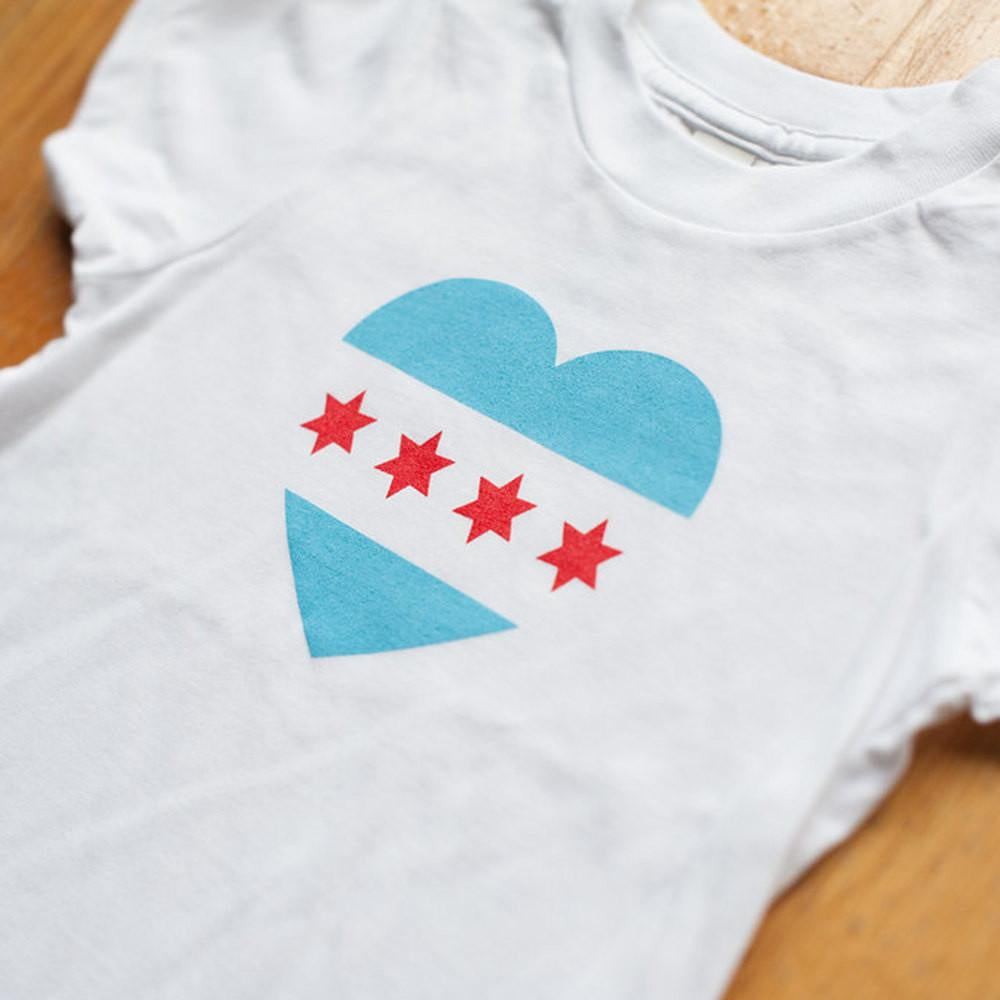 Organic Toddler Chicago Flag T-Shirt - Sweetpea and Co.