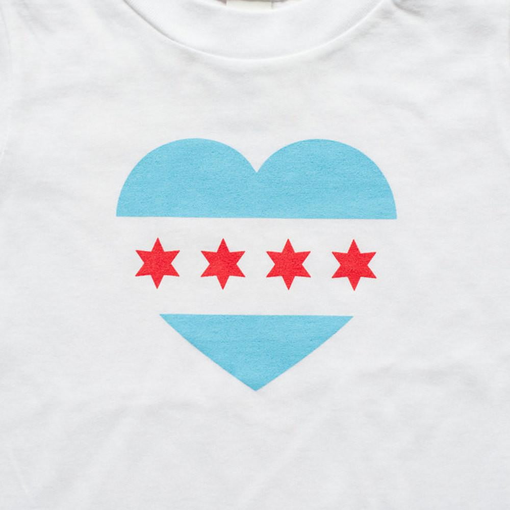 Organic Toddler Chicago Flag T-Shirt - Sweetpea and Co.