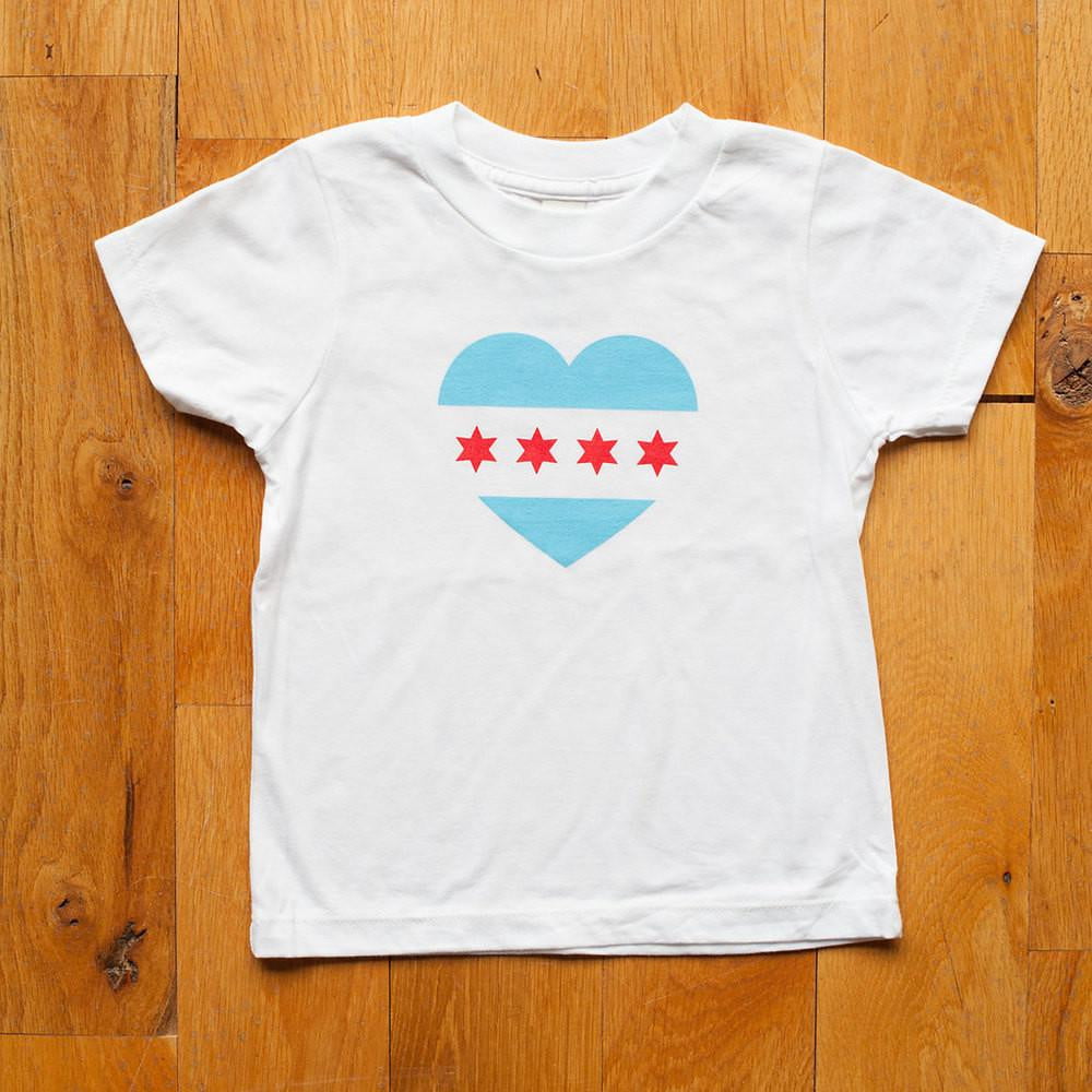 Organic Toddler Chicago Flag T-Shirt - Sweetpea and Co.
