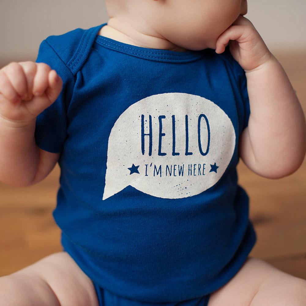 Hello, I'm New Here Baby Bodysuit - Sweetpea and Co.