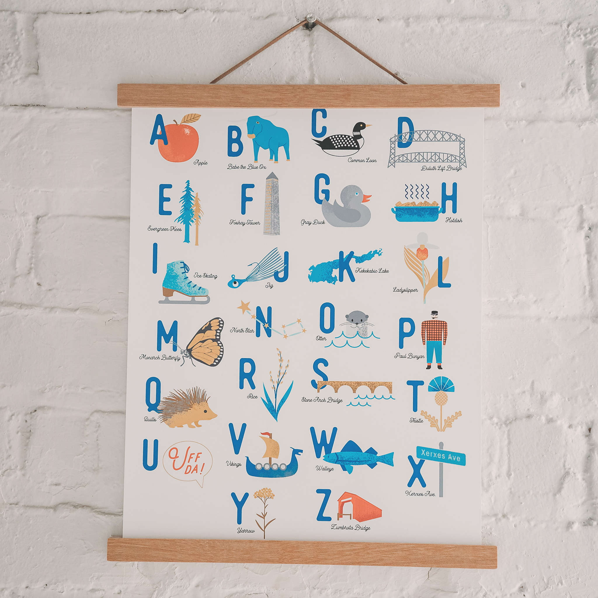 Minnesota Alphabet Art Print - Sweetpea and Co.